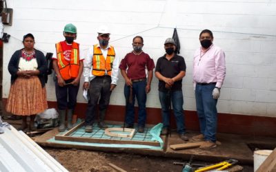 Visita a trabajos de construcción de letrinas en la comunidad de San Rafael Sacatepéquez, San Antonio Sacatepéquez.