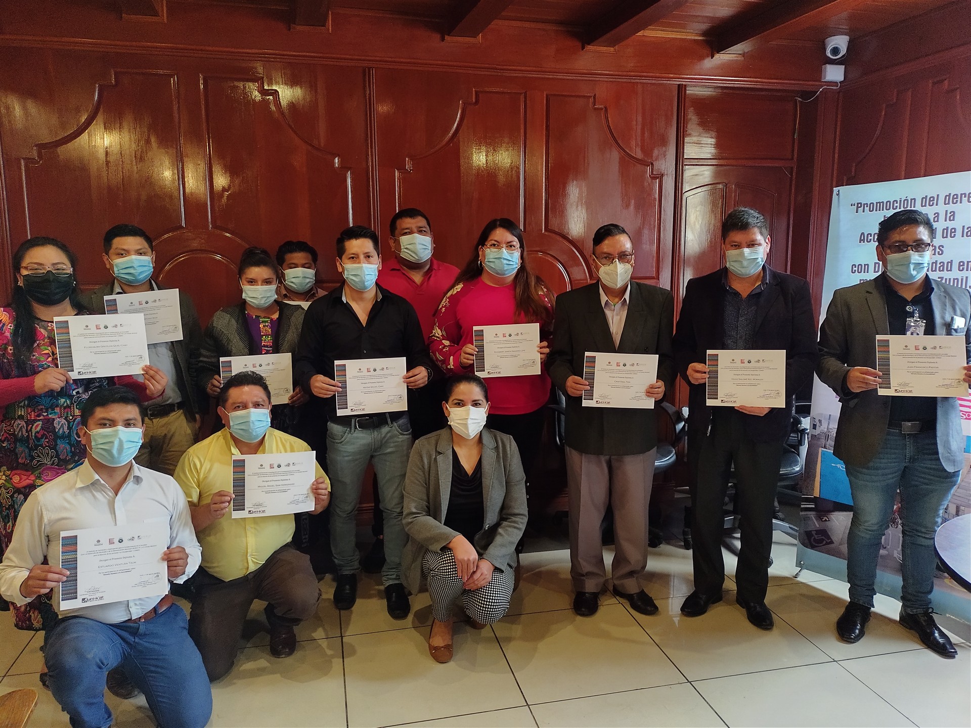 Clausura del diplomado sobre  Derecho Humano a la Accesibilidad, dirigido al personal municipal de la Municipalidad de Zunil.