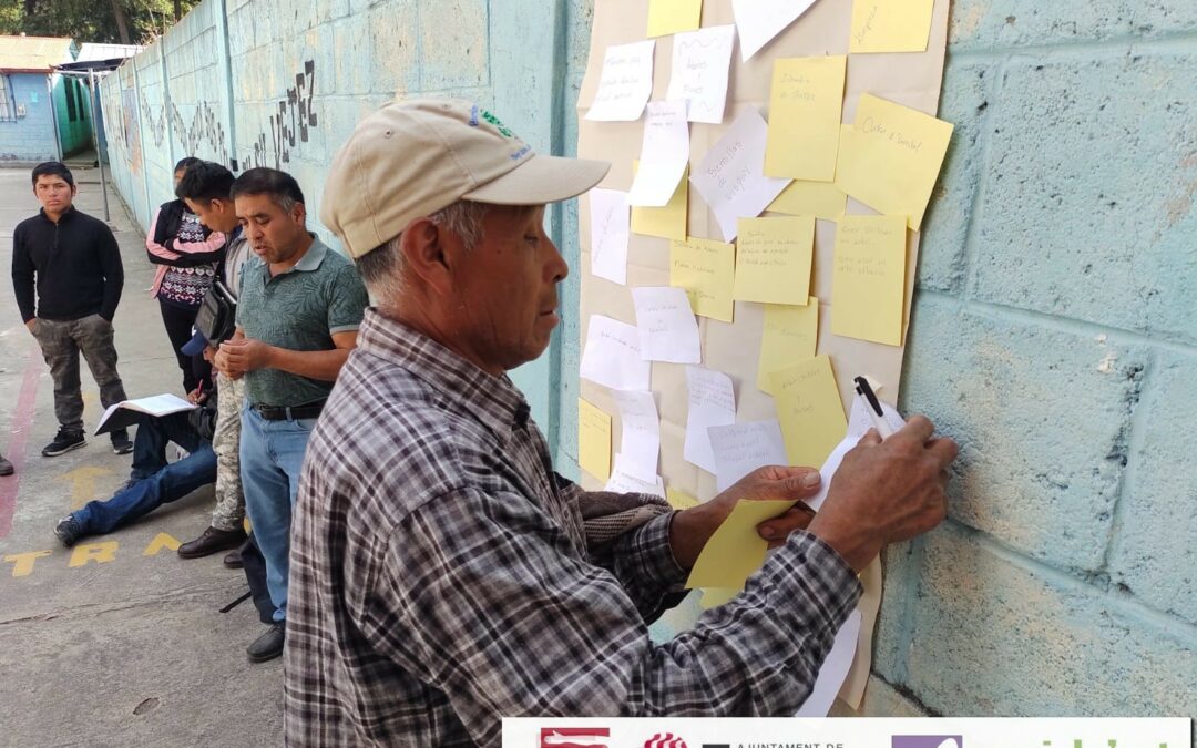 Se desarrolla grupo focal en la comunidad de Tojchina del municipio de  San Antonio Sacatepéquez para conocer las acciones de medidas de Manejo Integral de Cuencas, que han implementado.