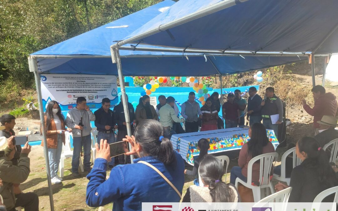 Inauguración oficial de las infraestructuras del sistema de agua en Tojchina, San Antonio Sacatepéquez, San Marcos.